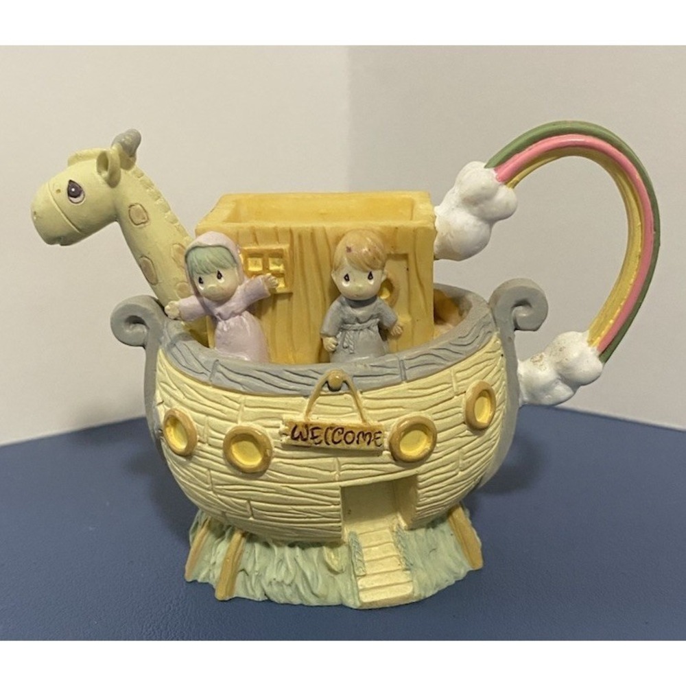 Precious Moments Noah's Ark Figurine 1996 PMI Rainbow Animals Vintage Resin Mini